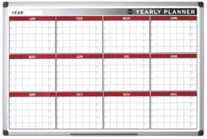 Bi-Office Magnetic annual Planner Alu Frame 900x600 mm