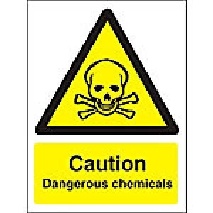 Warning Sign Dangerous Chemicals Plastic 40 x 30 cm