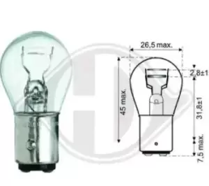 DIEDERICHS Light Bulbs LID10051 Bulb, taillight VW,AUDI,MERCEDES-BENZ,POLO (9N_),Transporter V Bus (7HB, 7HJ, 7EB, 7EJ, 7EF, 7EG, 7HF, 7EC)