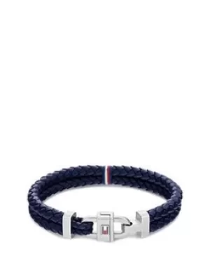 Tommy Hilfiger Carabiner Mens Leather Bracelet