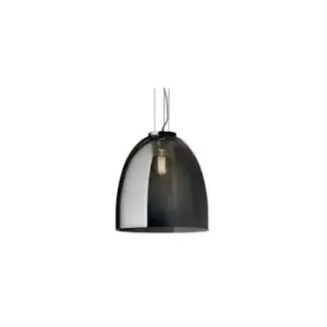 Ideal Lux Lighting - Ideal Lux Eva - 1 Light Large Dome Ceiling Pendant Grey, Smokey, E27