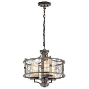 3 Light Pendant Chandelier Light Mesh Iron, E27