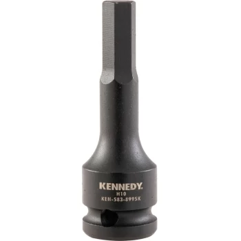 Hexagon Bit 1/2' Square Drive Impact Socket Set, 10 Piece - Kennedy