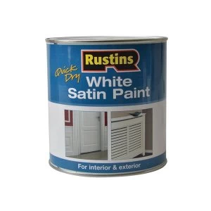 Rustins Quick Dry White Satin Paint 250ml