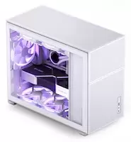 Jonsbo D31 Mesh Micro-ATX PC Case - White, Tempered Glass