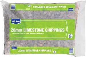 Wickes 20mm Limestone Chippings Major Bag B7