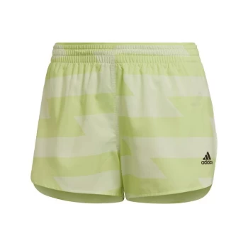 adidas Run Fast Running Split Shorts Womens - Almost Lime / Pulse Lime