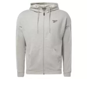 Reebok Workout Ready Piping Zip-Up Sweatshirt Mens - Grey