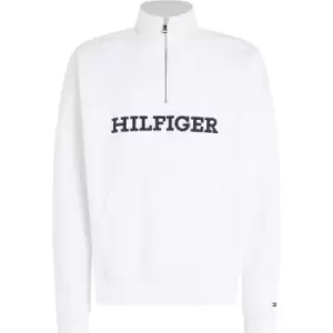 Tommy Hilfiger Monotype Embro Mock Neck - White