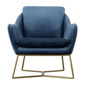 Crossland Grove Metz Chair Sapphire Velvet