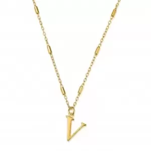 Gold Iconic Initial V Necklace GNCC4041V