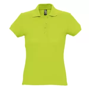 SOLS Womens/Ladies Passion Pique Short Sleeve Polo Shirt (XL) (Apple Green)