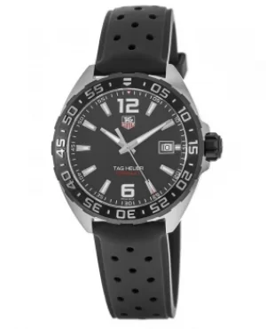 Tag Heuer Formula 1 Quartz Black Dial Black Rubber Strap Mens Watch WAZ1110.FT8023 WAZ1110.FT8023