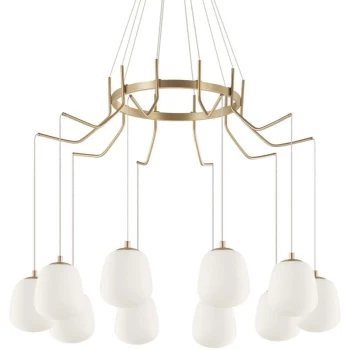 Ideal Lux Karousel - Light Cluster Ceiling Pendant Brass Sat