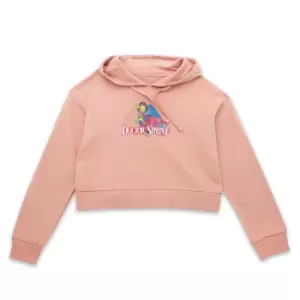 Marvel Dr Strange Psych Womens Cropped Hoodie - Dusty Pink - L