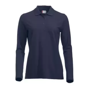 Clique Womens/Ladies Classic Marion Long-Sleeved Polo Shirt (XL) (Dark Navy)