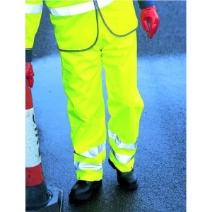 Wickes Class 1 High Visibility Trousers Yellow Extra Large