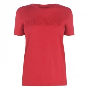 DKNY Embossed T-Shirt - ENGINE RED