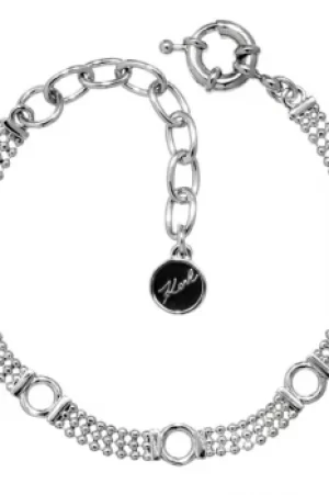 Ladies Karl Lagerfeld Silver Plated Ball Chain Charm Bracelet 5378147