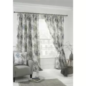 Woodland Blue - Pencil Pleat Curtains - 66x54'/168x137cm