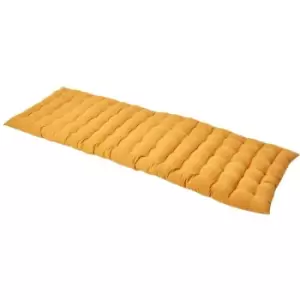 Mustard Bench Cushion, Three Seater - Homescapes