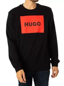 Hugo Durago Large Logo Black Sweatshirt