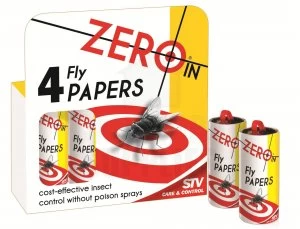 Zeroin Fly Paper Pack of 4