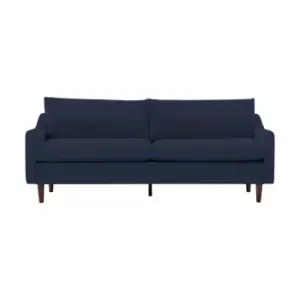 Crossland Grove Nottingham Sofa 3 Seater Placido Indigo Velvet