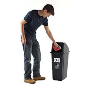 GPC Recycling Bin Grey 60L Pack of 3