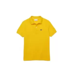 Lacoste Kids Broom Yellow Regular Fit Petit Pique Polo Shirt