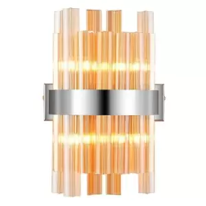 Luminosa Kalih 4 Light G9, Wall Lamp, Polished Nickel, Amber