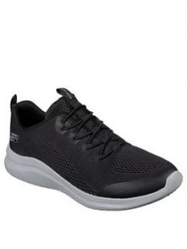 Skechers Ultra Flex 2.0 Trainers - Black/Grey, Size 11, Men