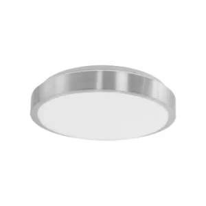 Ceiling And Wall Outdoor Flush Steel Brushed, Plastic Matt IP44