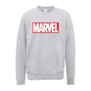 Marvel Main Logo Mens Grey Sweatshirt - XL - Grey