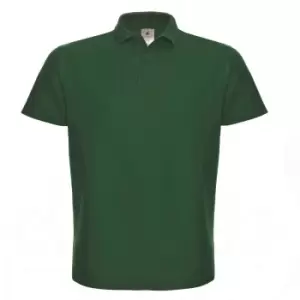 B&C ID.001 Mens Short Sleeve Polo Shirt (2XL) (Bottle Green)