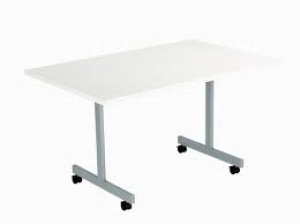 One Eighty Tilting Table 1200 X 700 Silver Legs White Rectangular Top