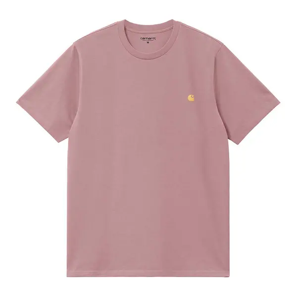 Carhartt Wip Chase T-Shirt, Pink/gold