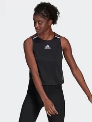 adidas Heat.rdy Running Tank Top, Black, Size XS, Women