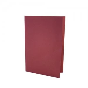 Value Square Cut Folder LightWeight Foolscap Red PK100