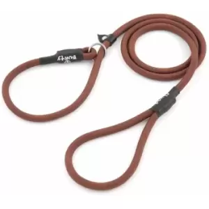 Strong Nylon Slip On Rope Dog Puppy Pet Lead Leash - No Collar Needed - Brown - Large - Bunty