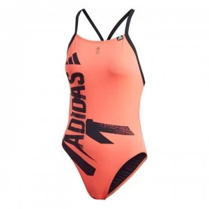 adidas Womens Pro Tokyo Swimsuit Compression - Signal Pink