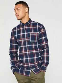 Jack & Jones Brook Long Sleeved Shirt - Navy/Red