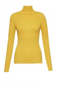 French Connection Nicola Knits High Neck Jumper Yellow