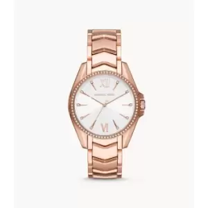 Michael Kors Womens Whitney Three-Hand Rose Gold-Tone Stainless Steel Watch - Rose Gold