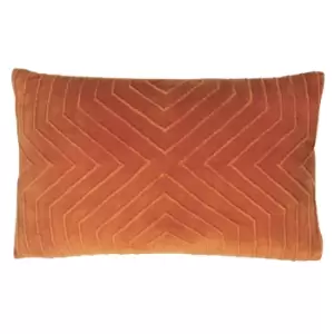 Mahal Geometric Cushion Rust, Rust / 30 x 50cm / Polyester Filled