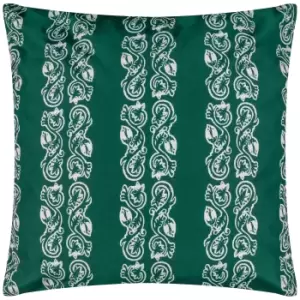 Paoletti Kalindi Stripe Large Outdoor Cushion Teal (Green)