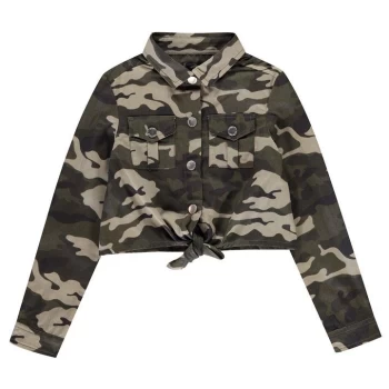 Firetrap Cargo Shirt Junior Girls - CAMO AOP