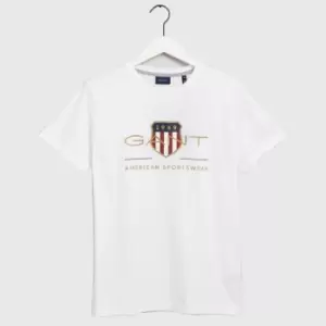 GANT Mens Archive Shield T-Shirt - White - S