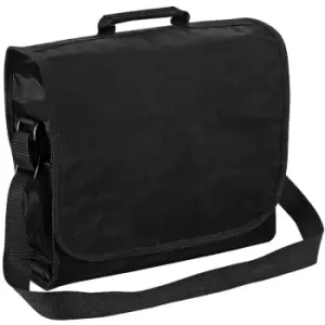 Plain Record / Messenger Bag (9 Litres) (Pack of 2) (One Size) (Black) - Quadra