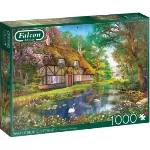 Jumbo Falcon de luxe Waterside Cottage 1000 Piece Jigsaw Puzzle